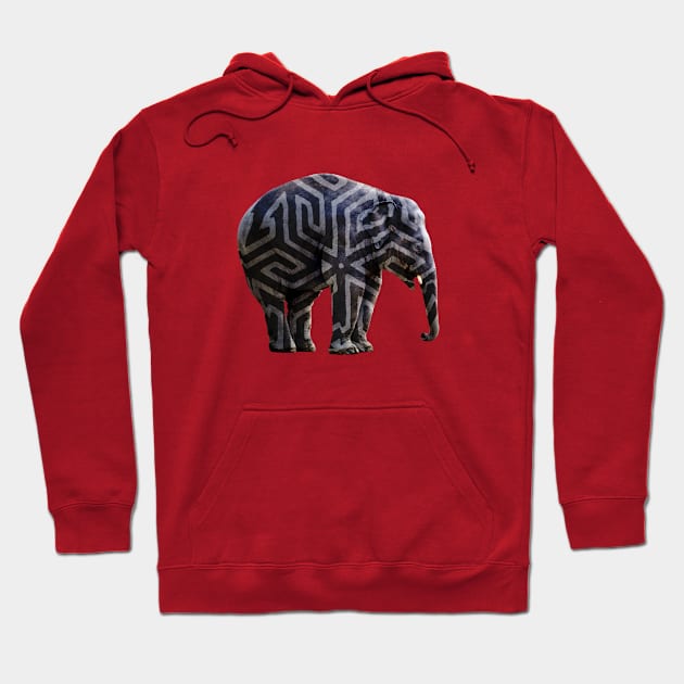 Elephant Mount Tribe Hoodie by i2studio